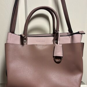 Mia & Luca Two-Tone Mauve and Light Pink-A Day at the Office Handbag